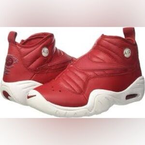 Nike Air Shake Ndestrukt red leather sneakers women’s size 9 athletic activewear